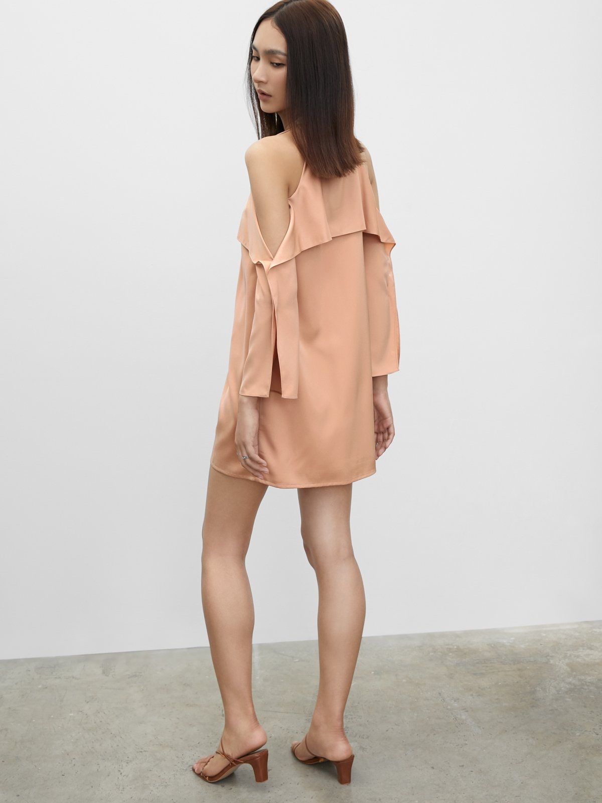 Cold shoulder dress tops sales