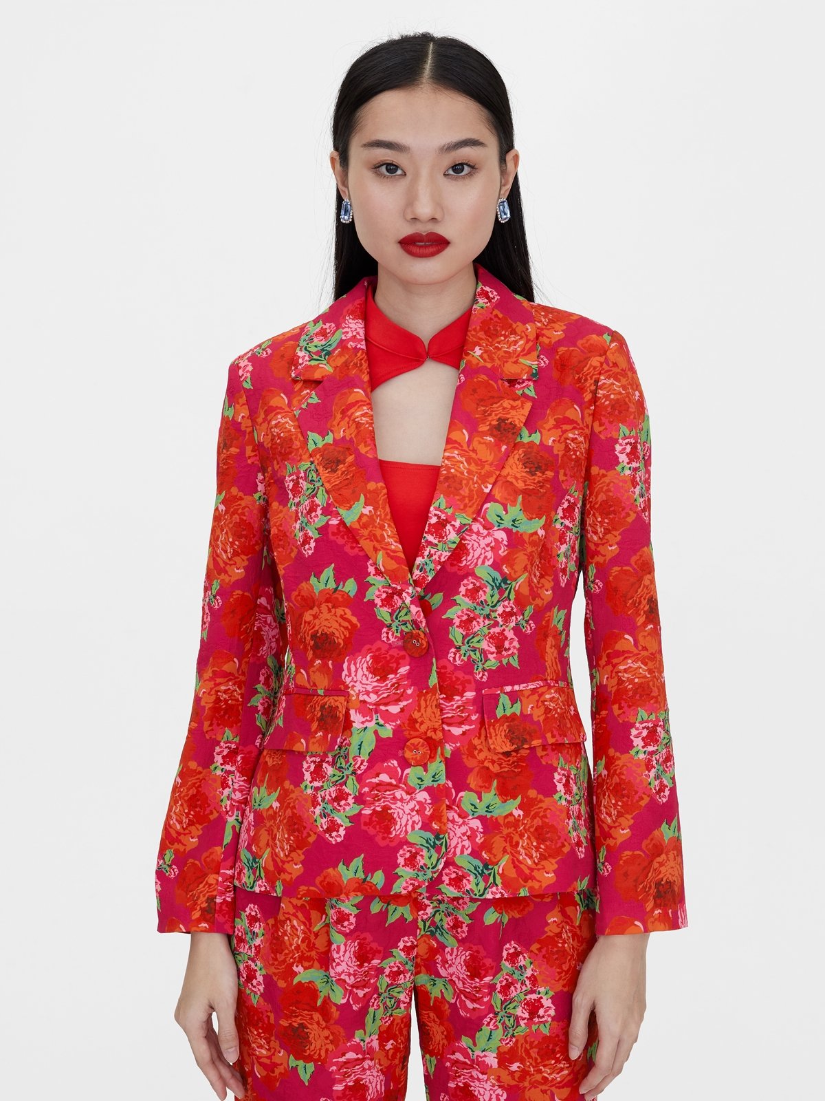 Flower print blazer cheap