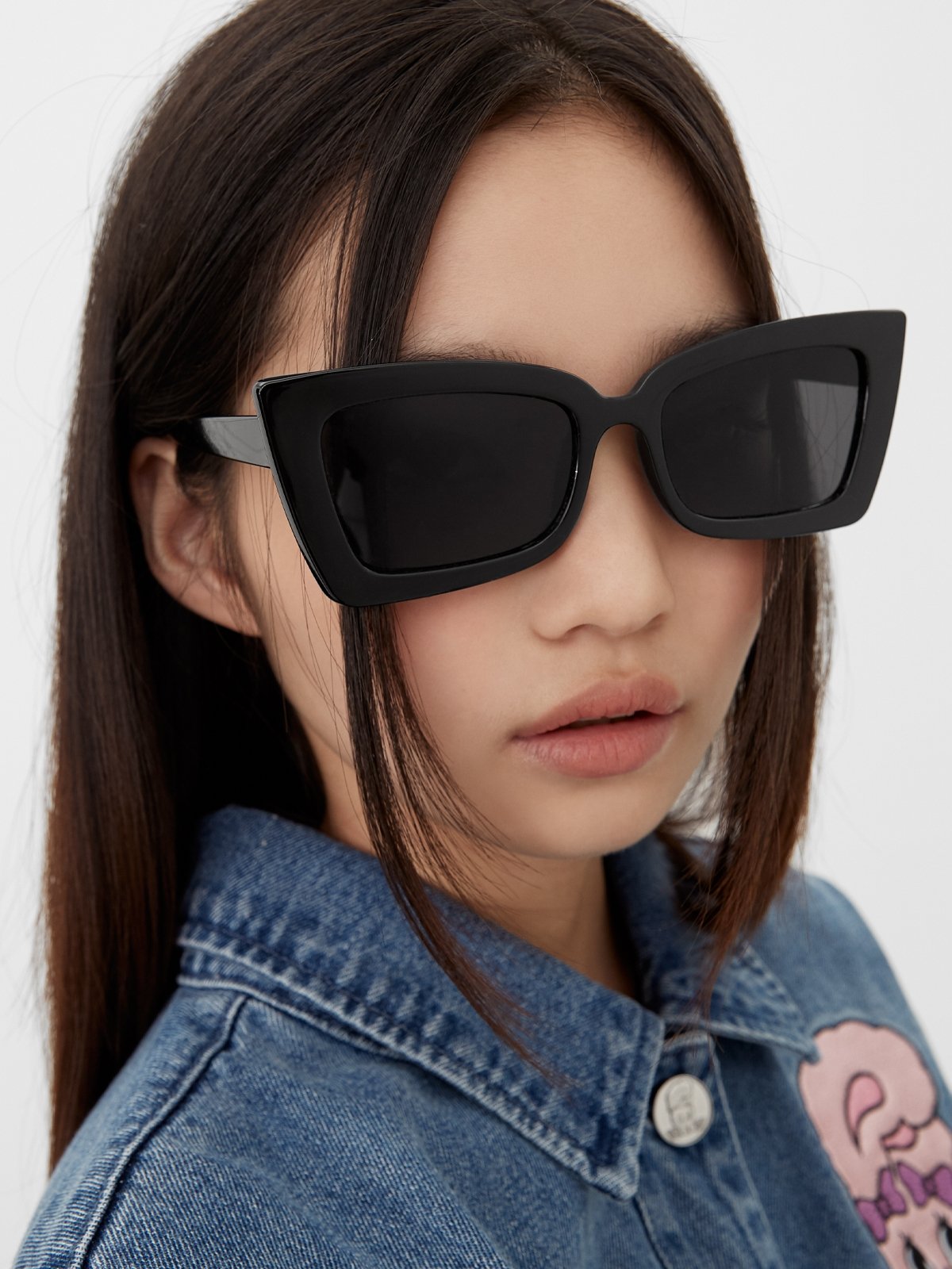 cat eye rectangle sunglasses