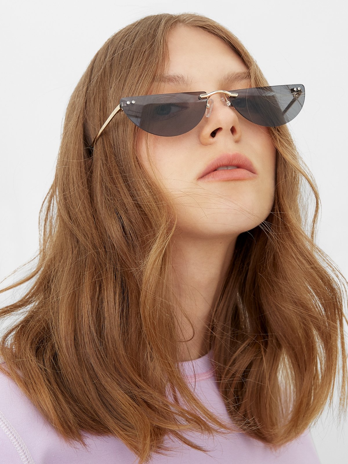 Half Moon Sunglasses Black Pomelo Fashion