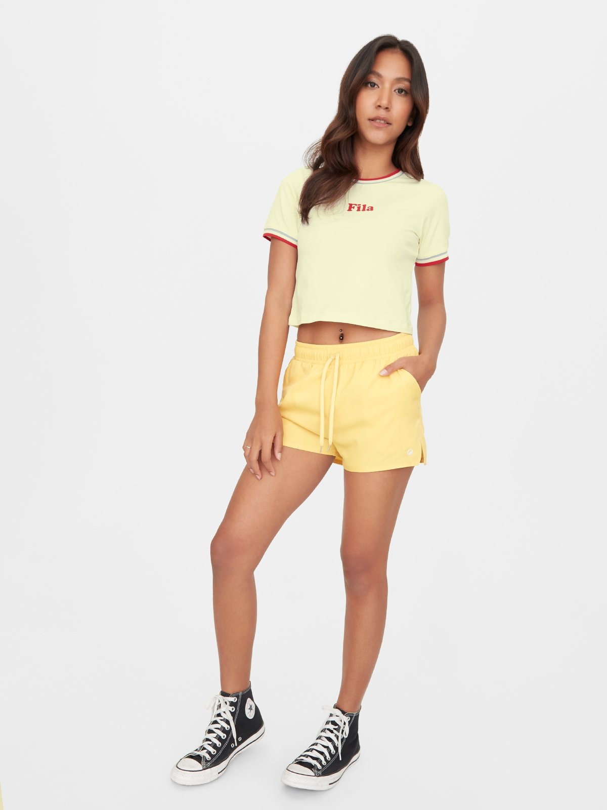 Fila crop top yellow top