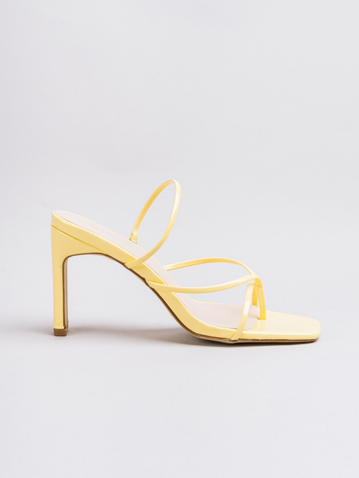 yellow square toe sandals