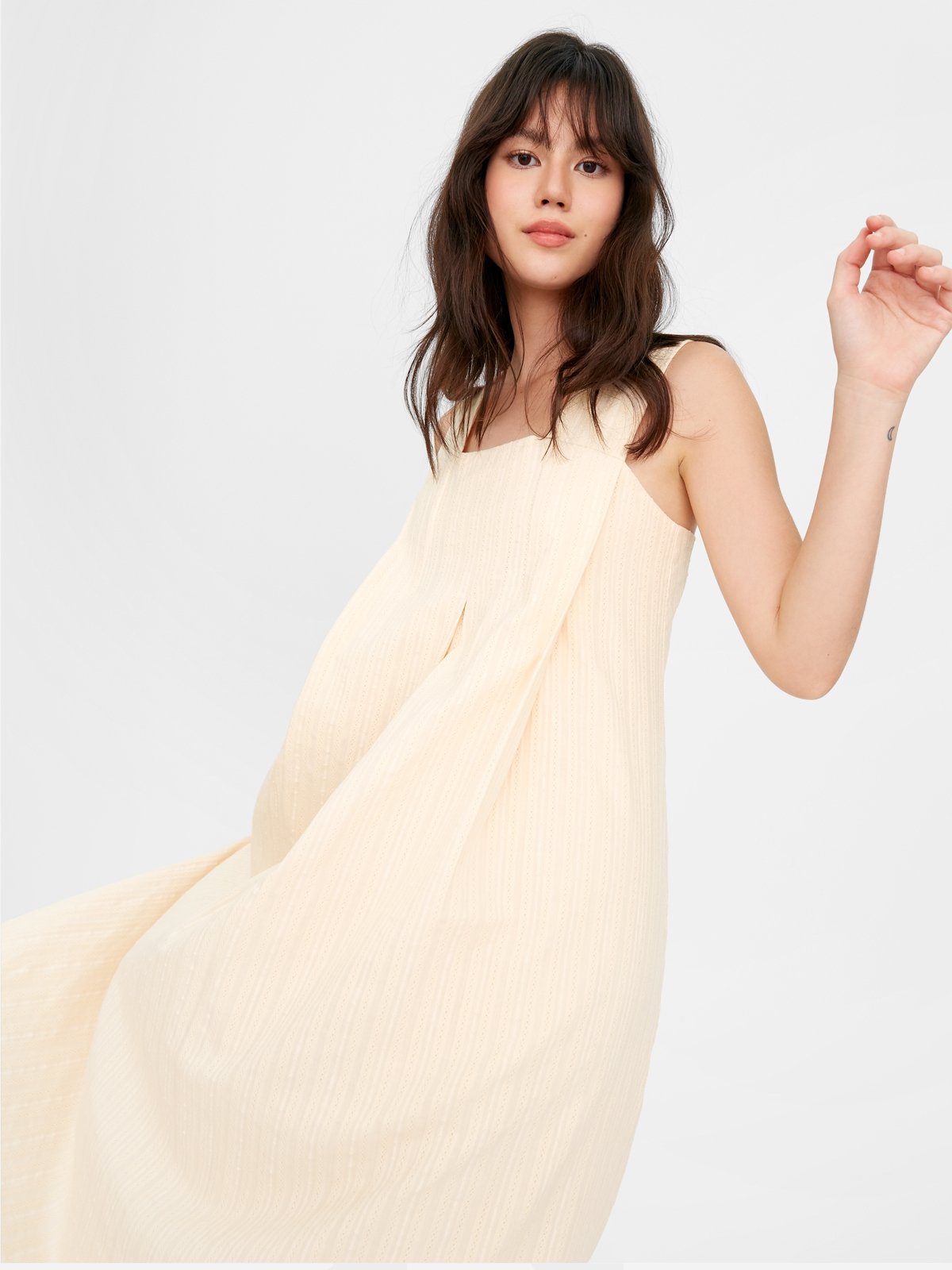 Cutout Ruched Square Neck Dress