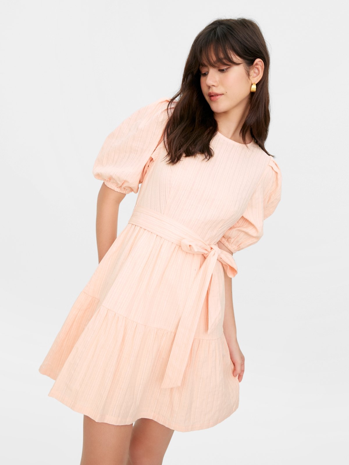 pomelo pink cocktail dress Pretty Pink Pleated Dress Styling Ideas