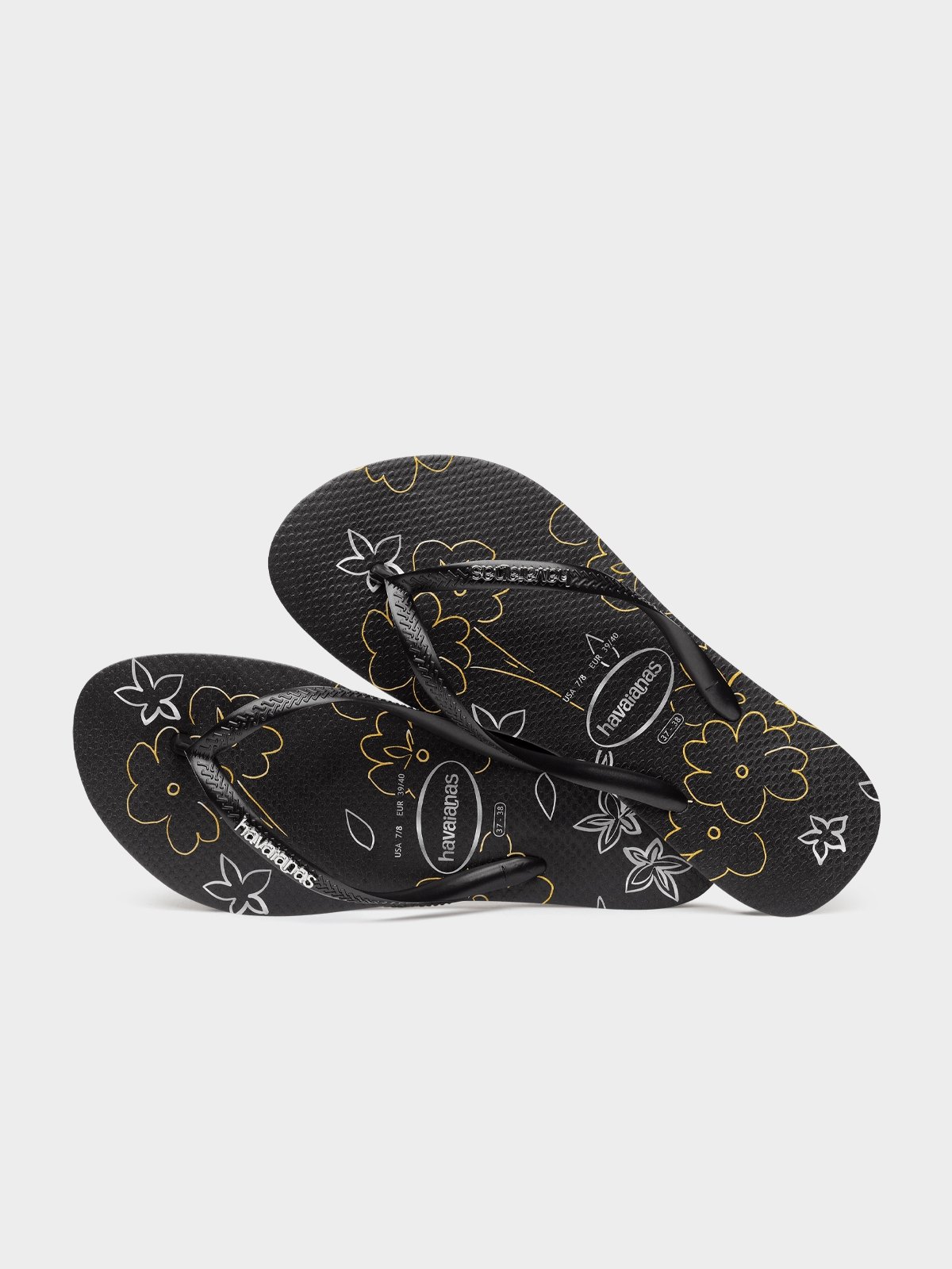 Havaianas slim logo metallic cheap flip flops