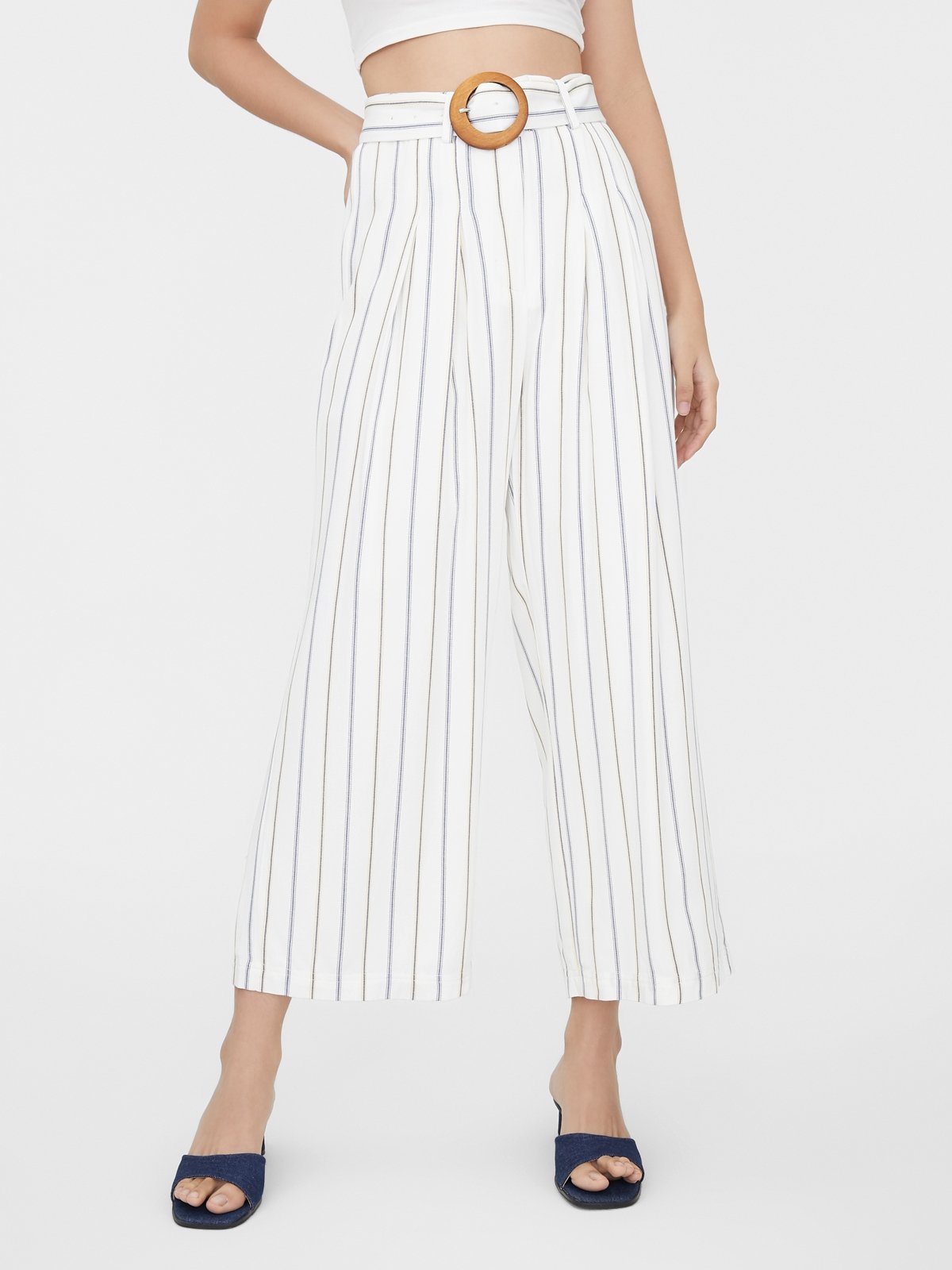 Waist best sale striped pants