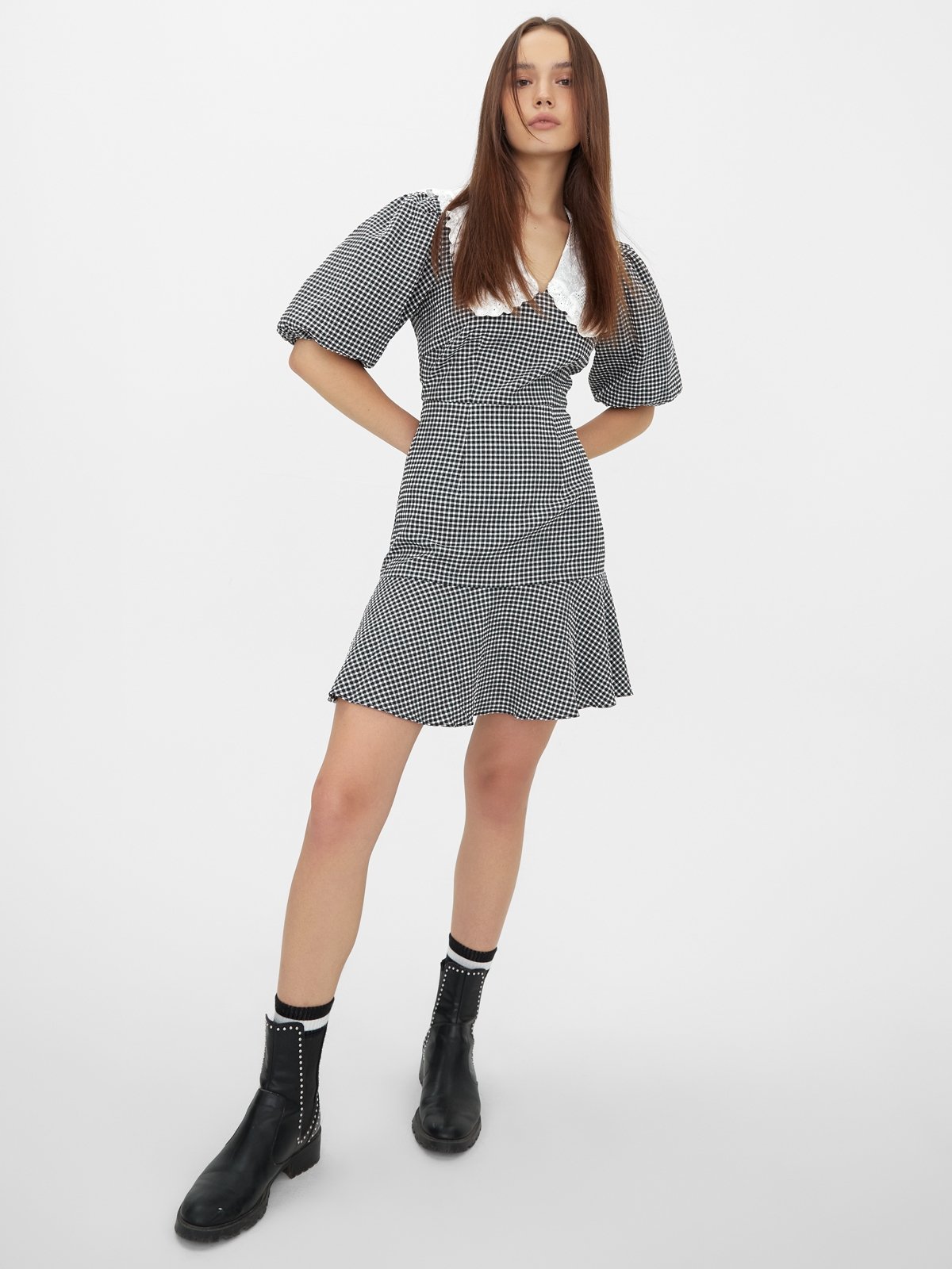 Zara peter cheap pan collar dress