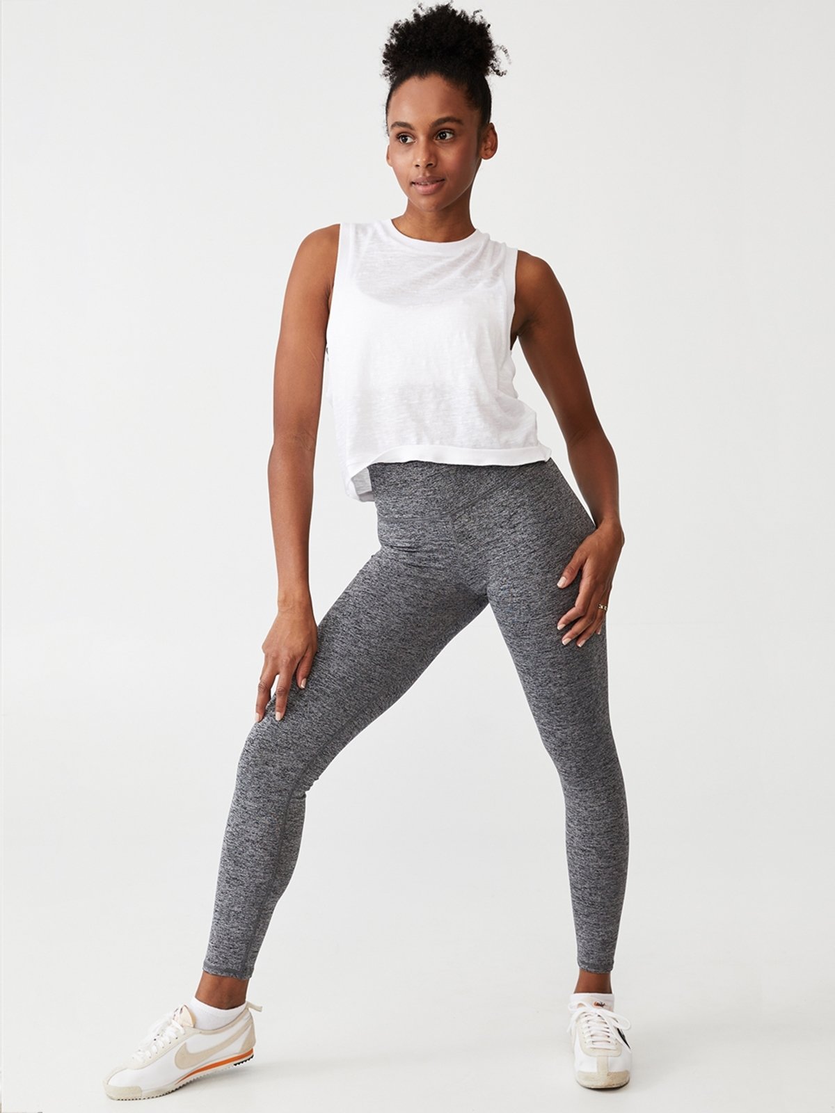 Active Core Full Length Tight Leggings Salt Pepper Pomelo Fashion