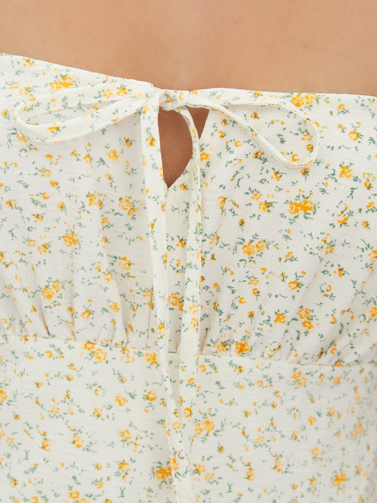 strapless open back dress Beacall Mini Dress Lemon