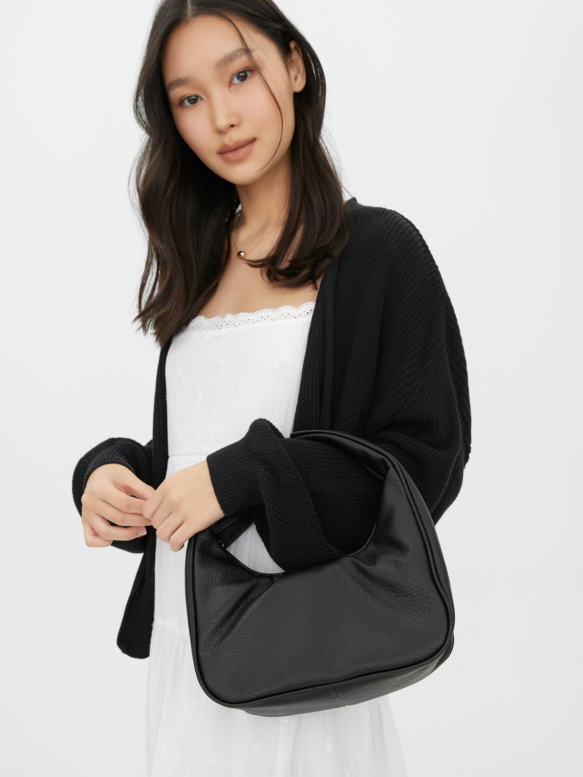 Stassi Slouch Shoulder Bag Black Pomelo Fashion