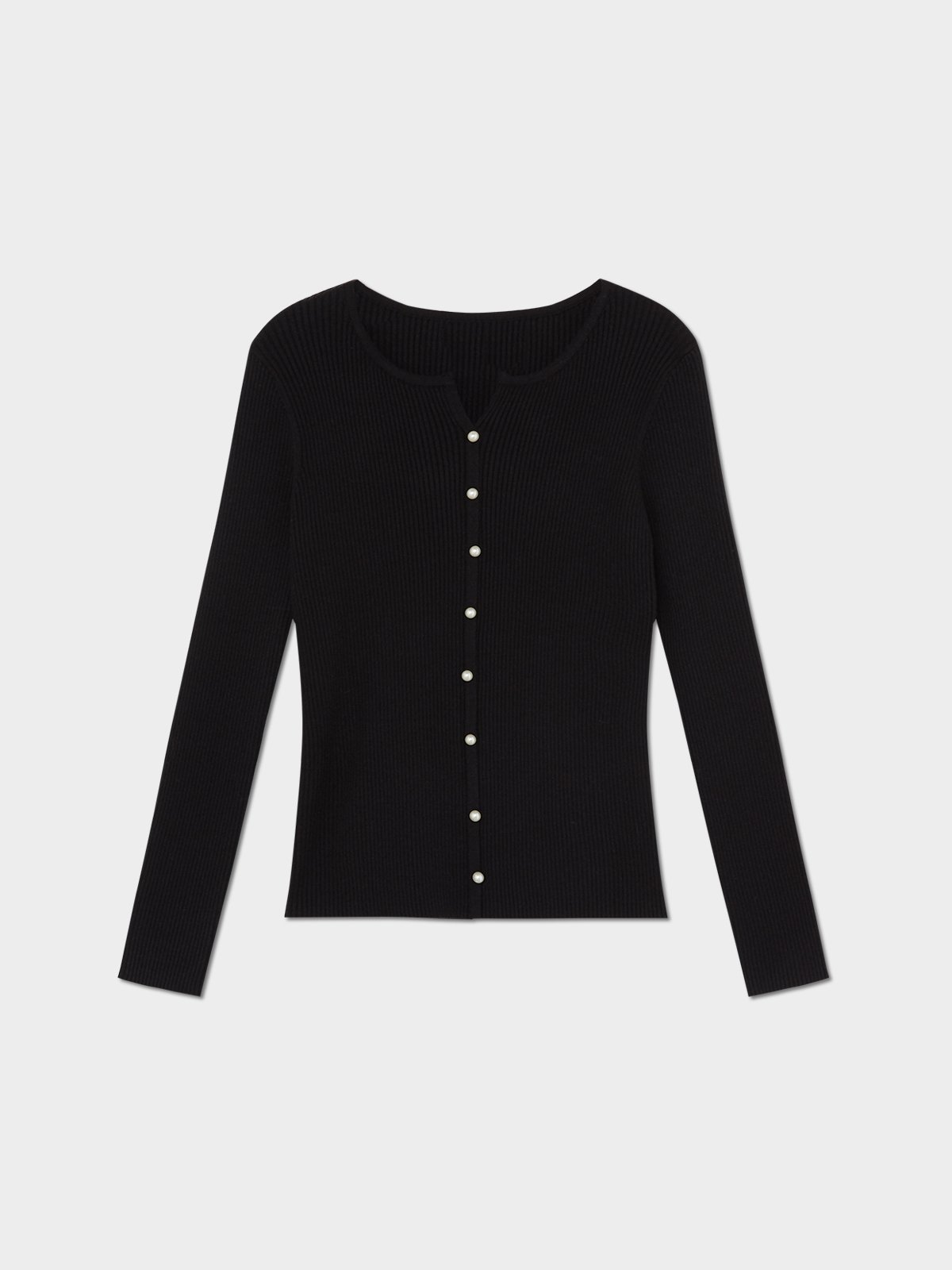 Black button deals down cardigan