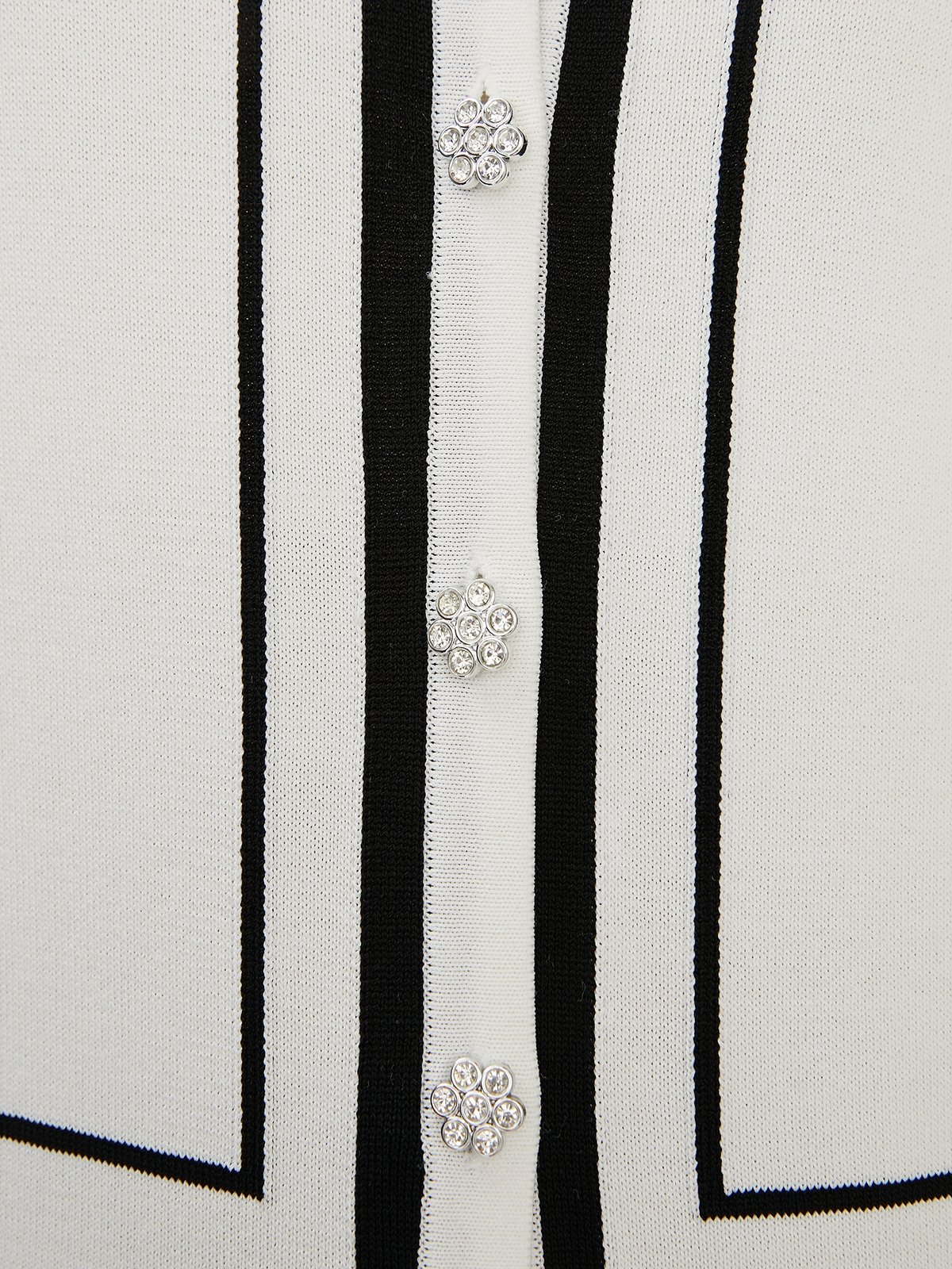 White cardigan with black trim on sale