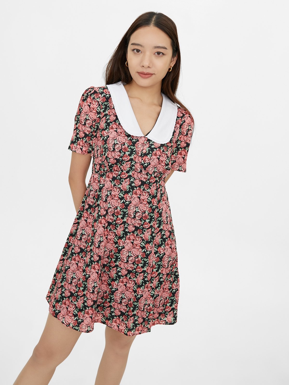 Collar v deals neck dress