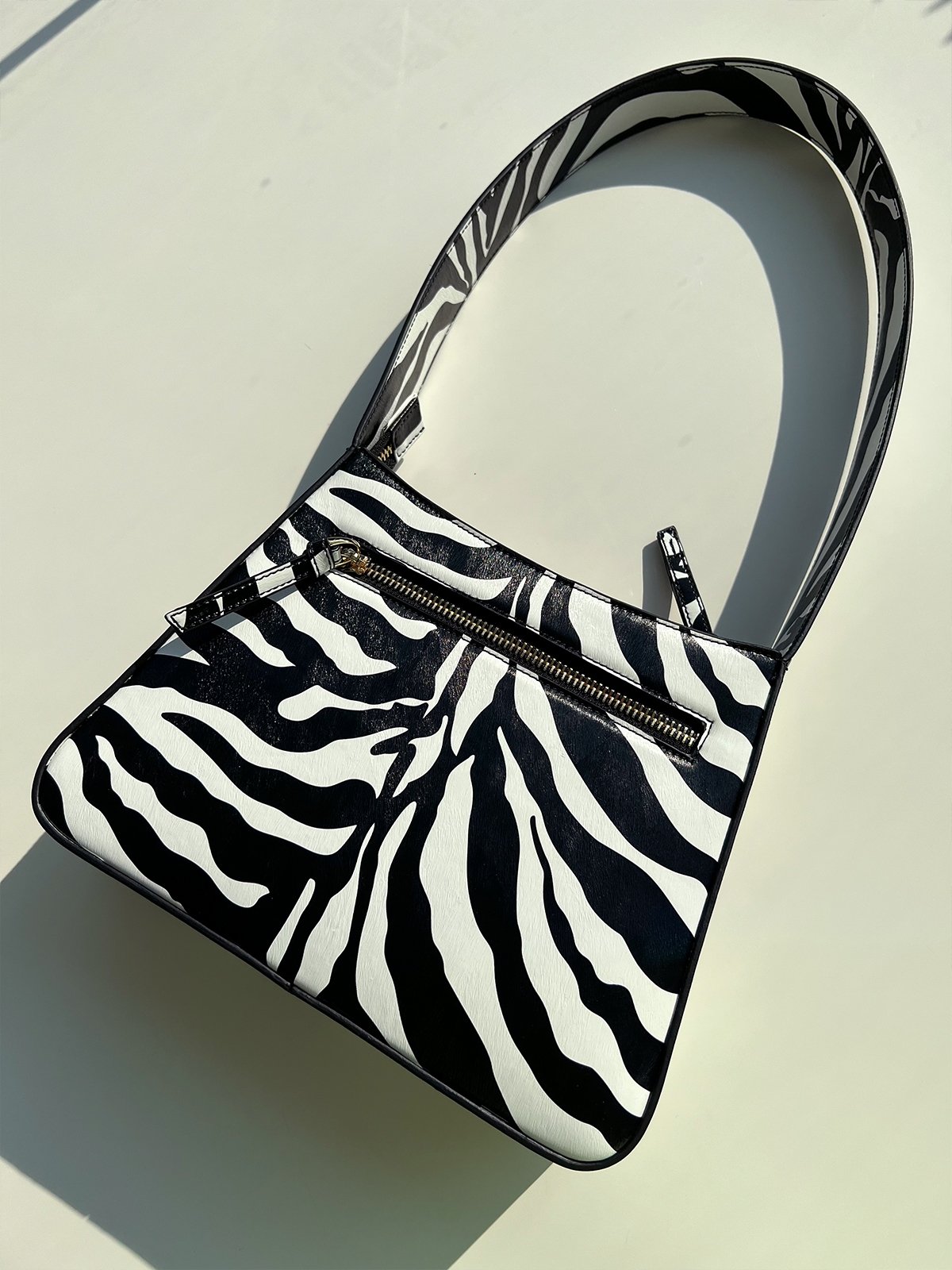 Zebra shoulder hotsell bag