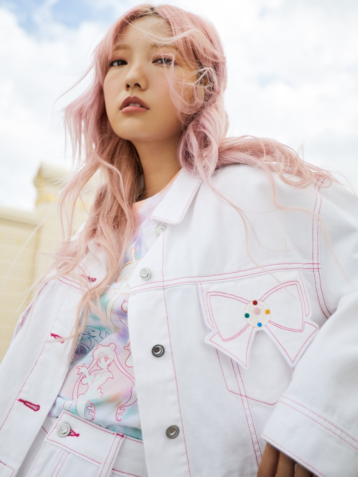 Sailor Moon x Pomelo Long Sleeve Jacket White Pomelo Fashion