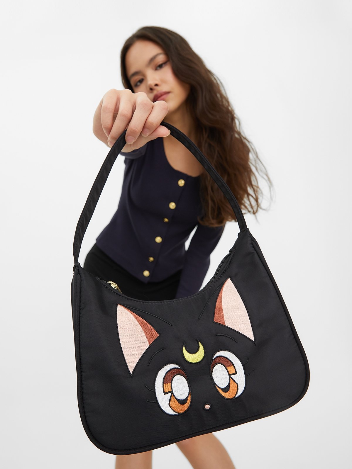 Sailor Moon x Pomelo Luna Underarm Bag Black