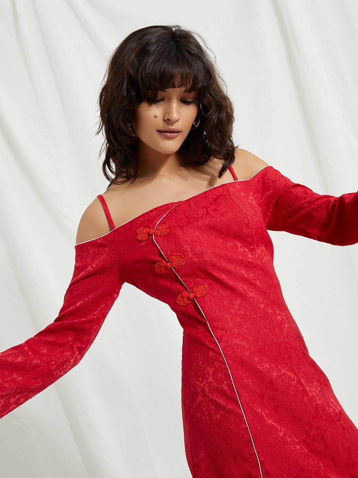 Red evening deals tops