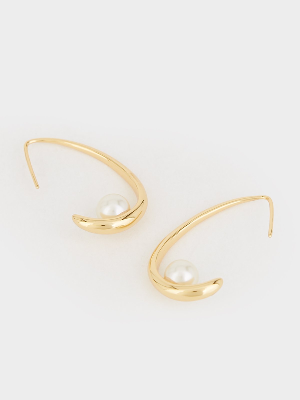Gold moti earrings sale