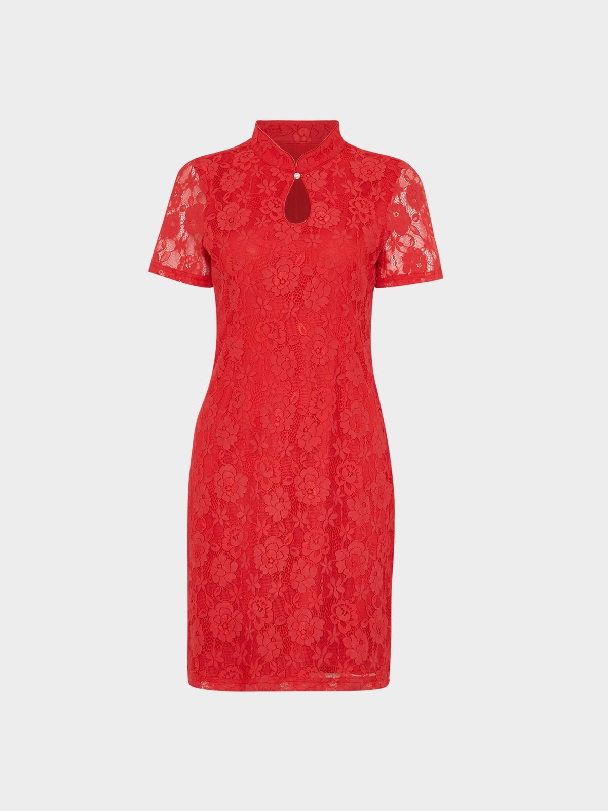 Red short sleeve dress online