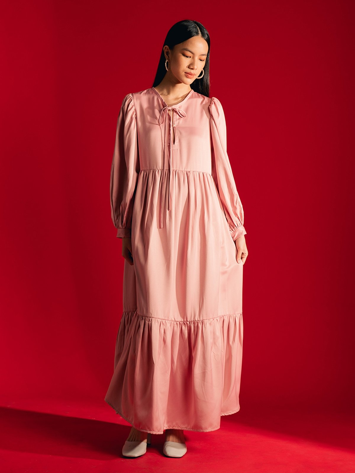 Gili Maxi Dress - Crimson - Pomelo Fashion