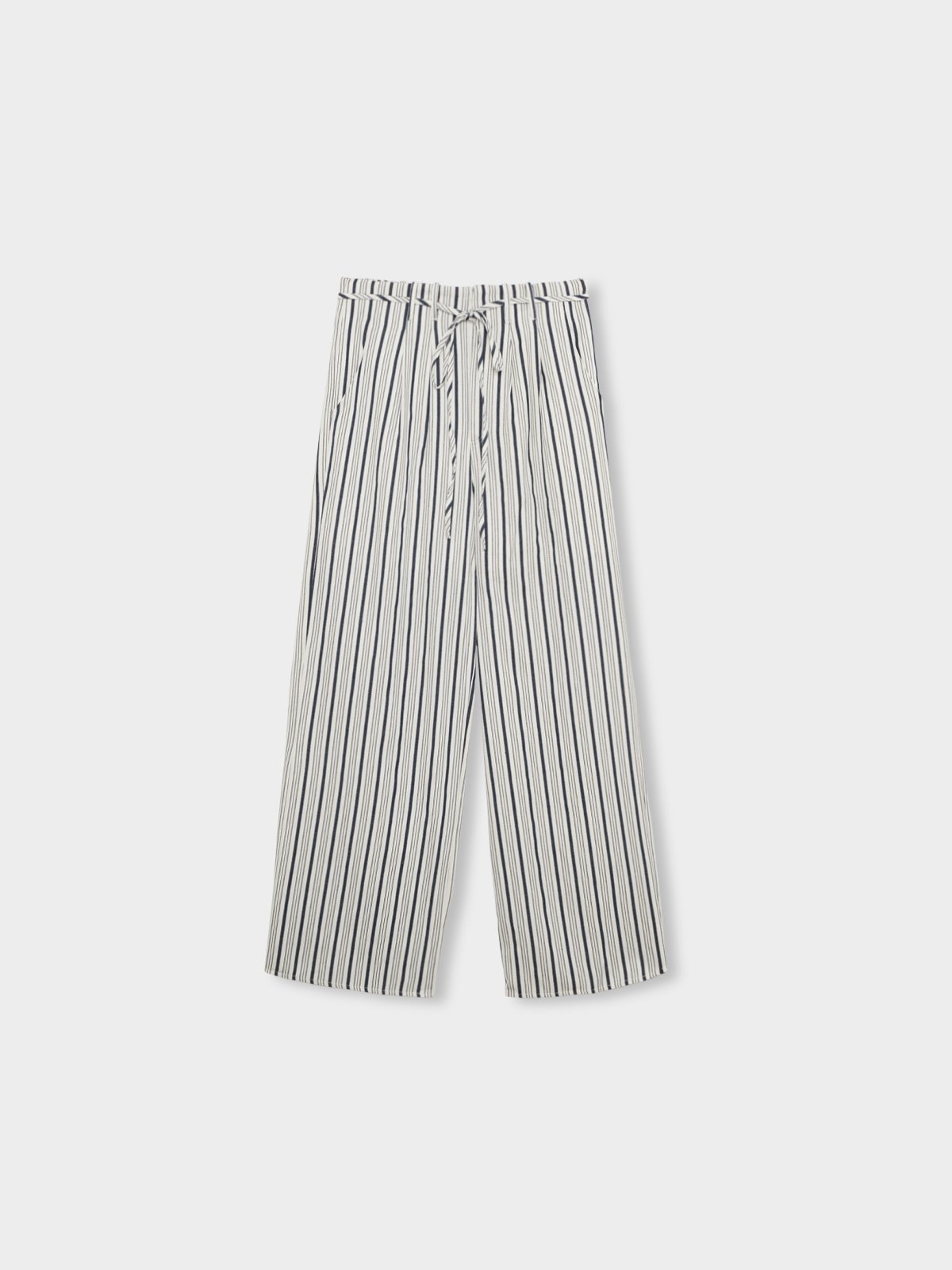 White striped wide leg trousers sales