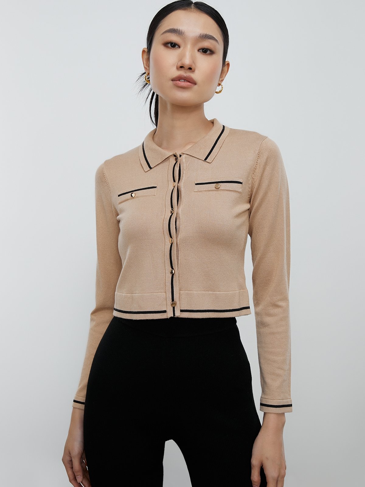 Soho Crop Cardigan - Beige