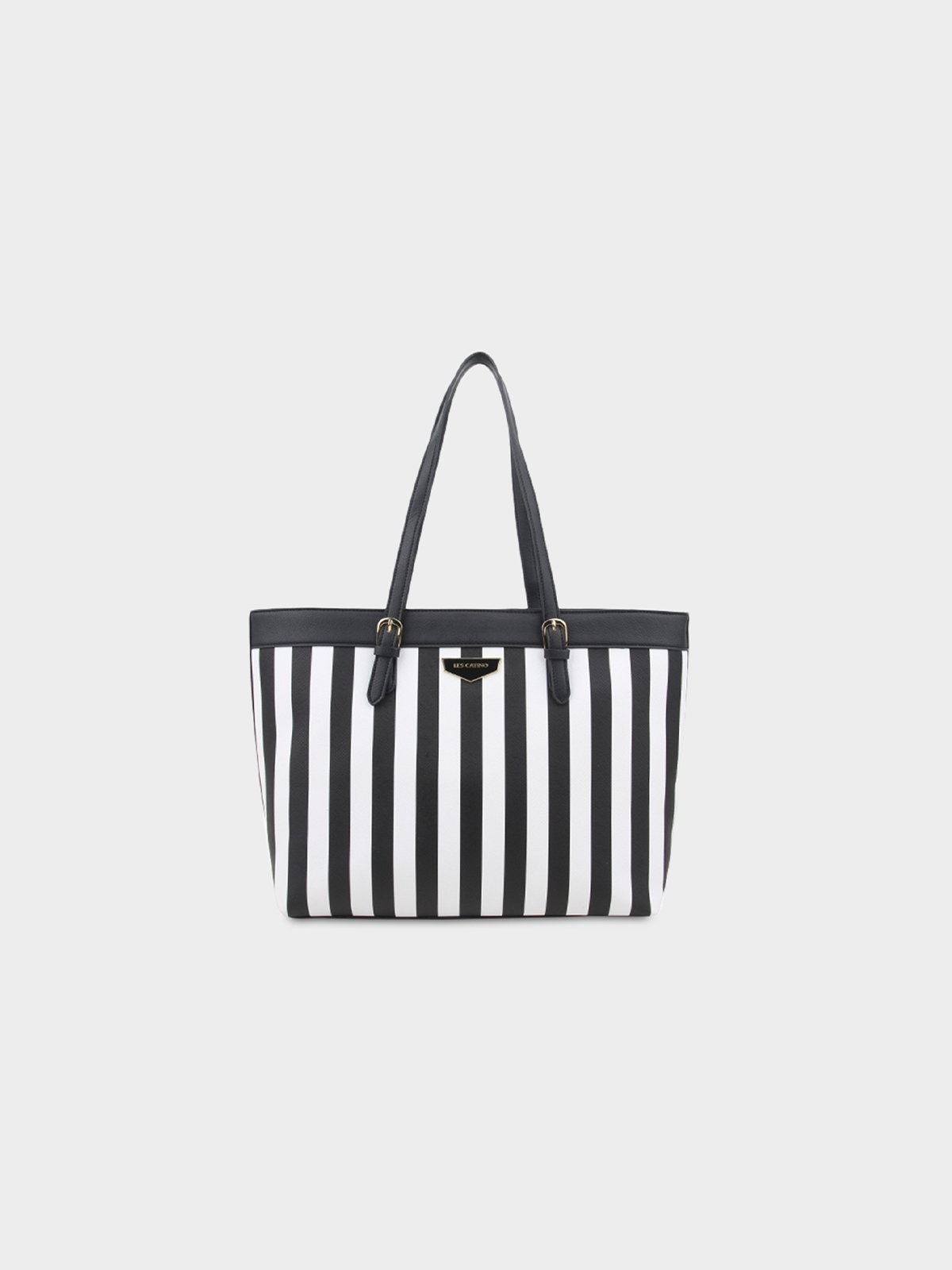 Naval Tote Stripe Bag - Black/White 