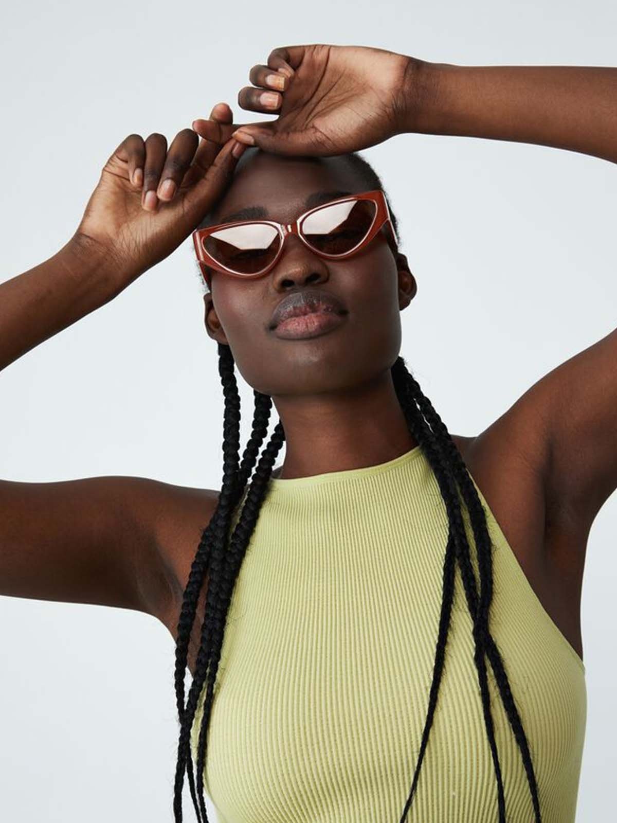 Slim cat eye sunglasses hot sale