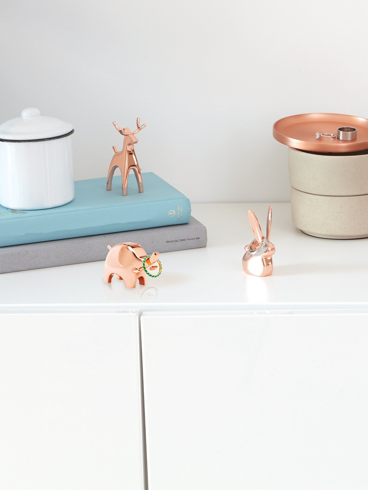 Anigram Ring Holder Boxed Gift Set Copper Pomelo Fashion