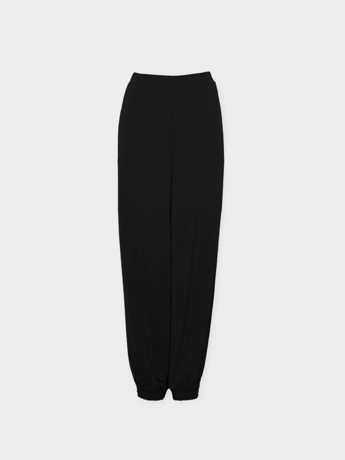 High Waist Tapered Pants - Black 