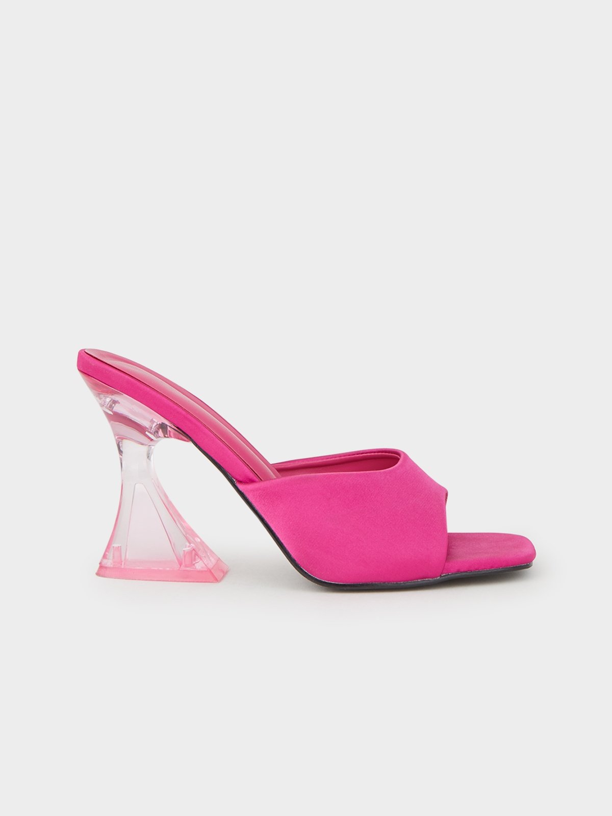 Glass Block Heels Pink Pomelo Fashion