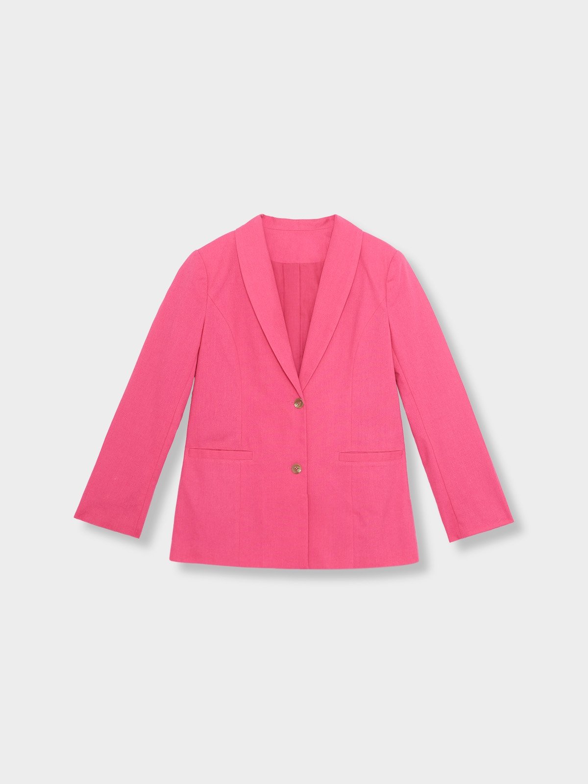 Oversized Long Sleeve Blazer Hot Pink Pomelo Fashion