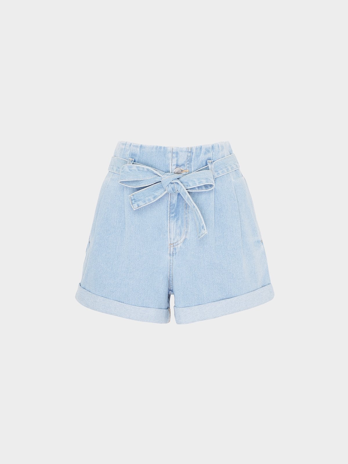 Just My Size Women's Plus 2-Pocket Pull-On Stretch Denim Shorts, Cotton Blend