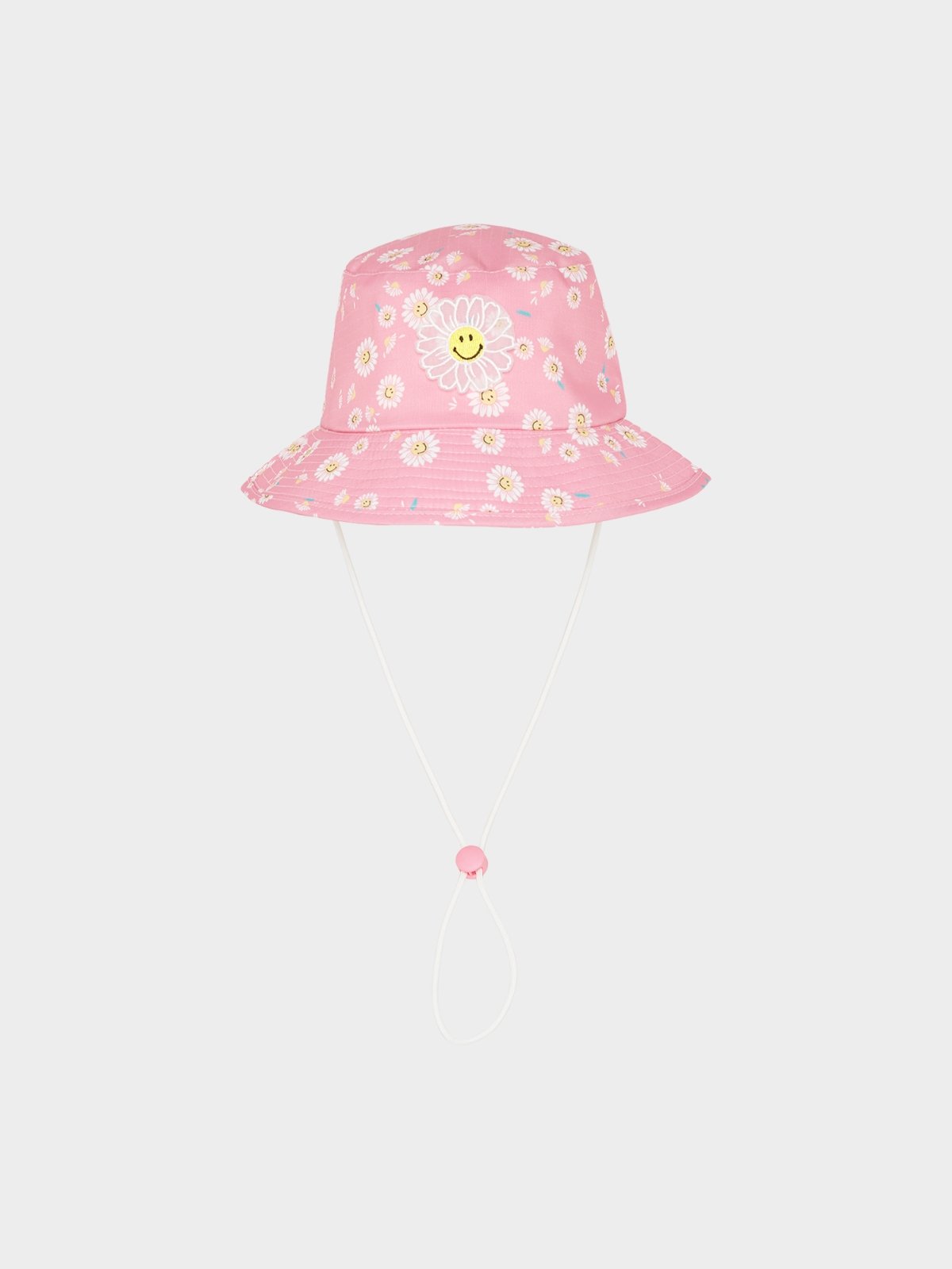 Pomelo x Smiley Adjustable Drawcord Floral Bucket Hat Pink