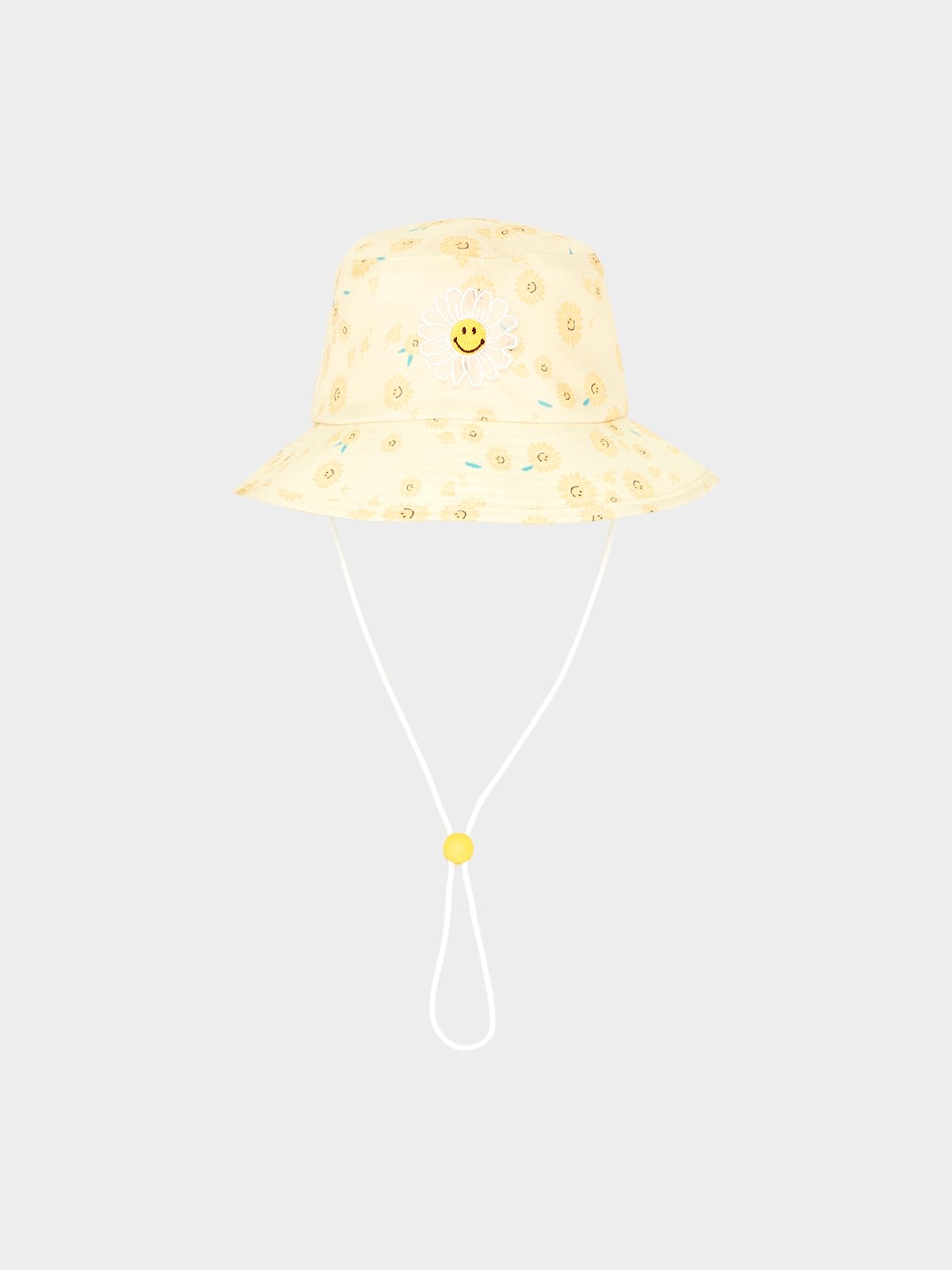 ファッション雑貨 melomelo Pomelo x Smiley® Adjustable Drawcord Floral Bucket Hat - Yellow