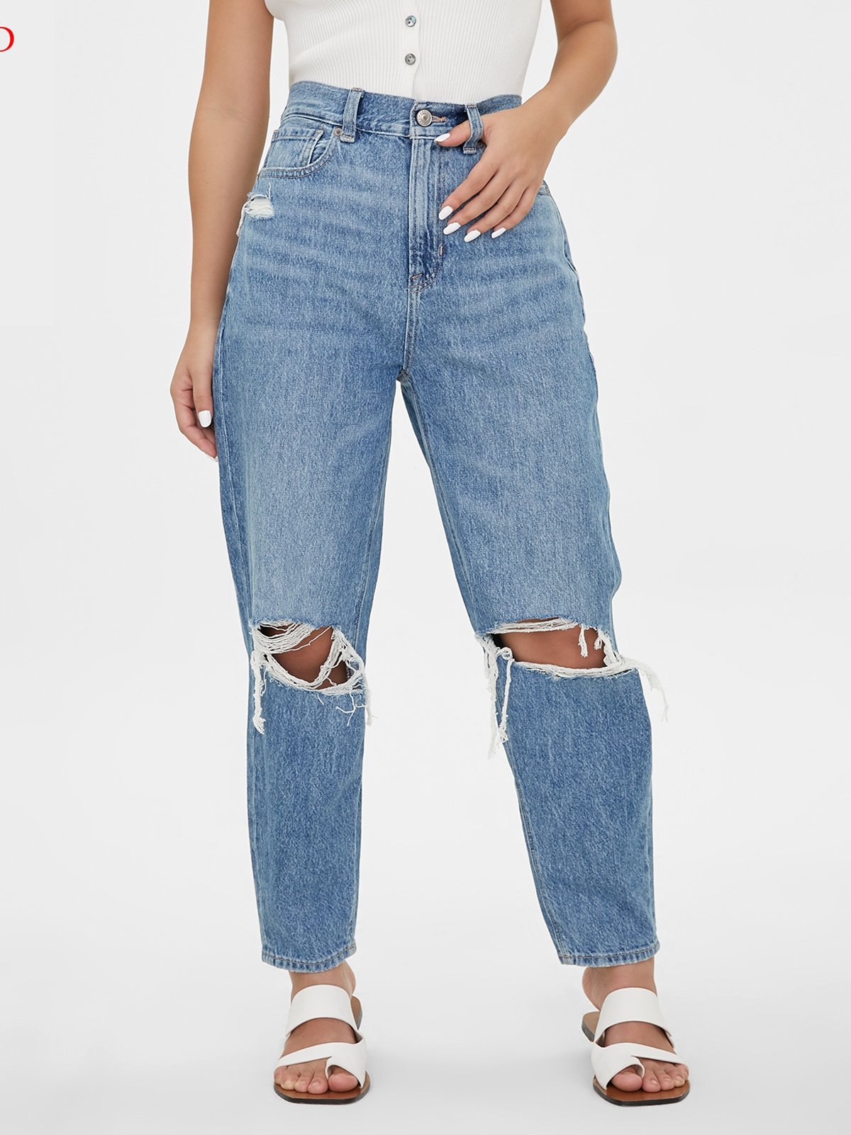 American eagle mom jean cool classic top