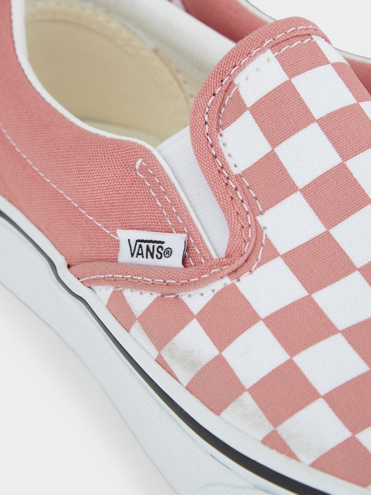 Classic Slip On Checkerboard Rosette True White Pomelo Fashion