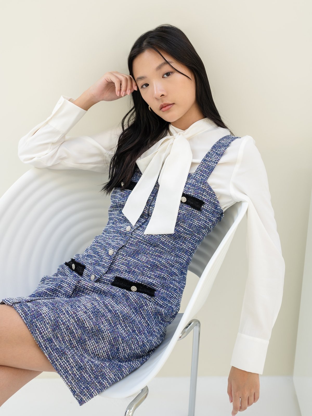 Tweed discount dress sleeveless