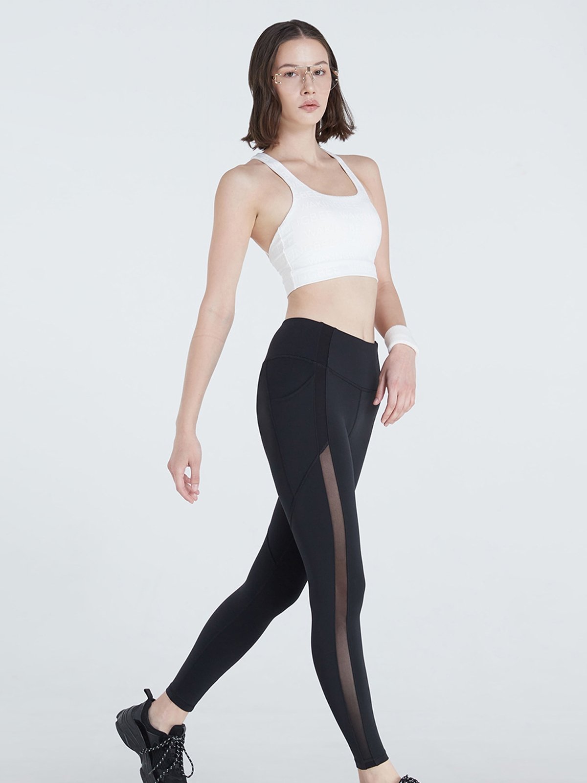 Figure Leggings Black Pomelo Fashion