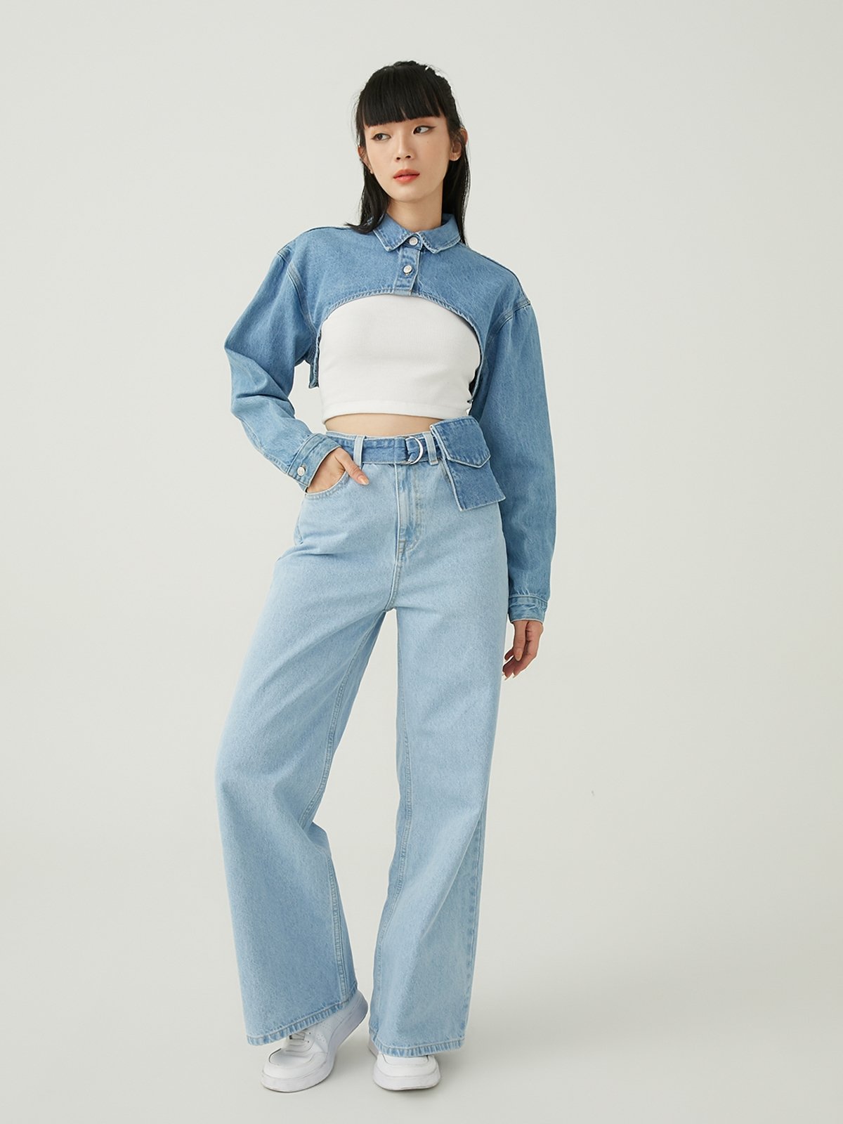 Waist Jeans With Belt Bag 