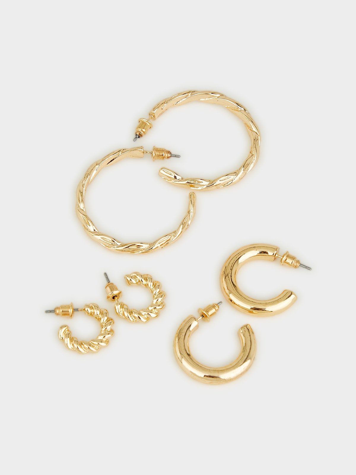 Gold hoop clearance earrings with stones
