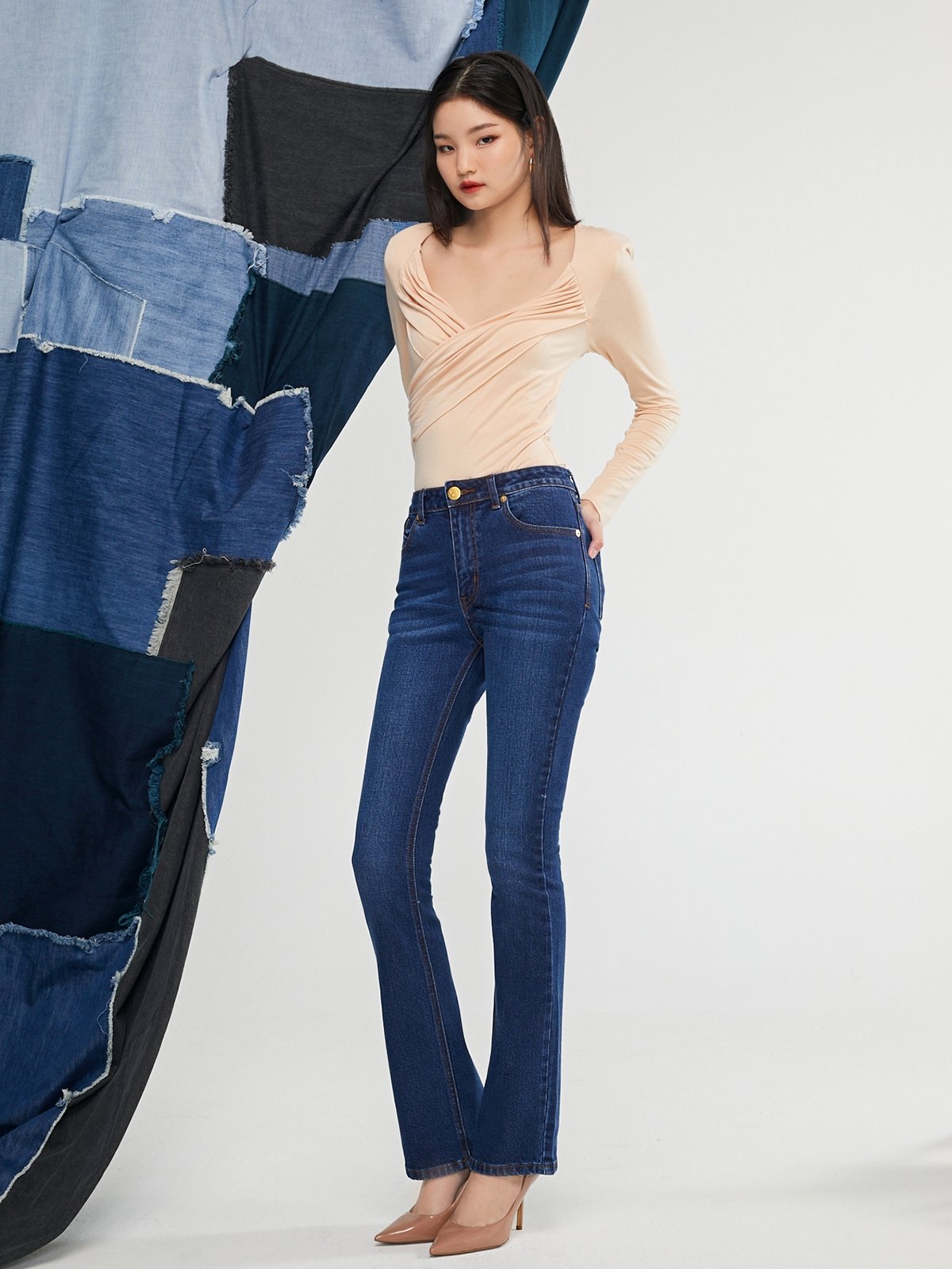 Jeans - T3032 - Blue - Pomelo Fashion