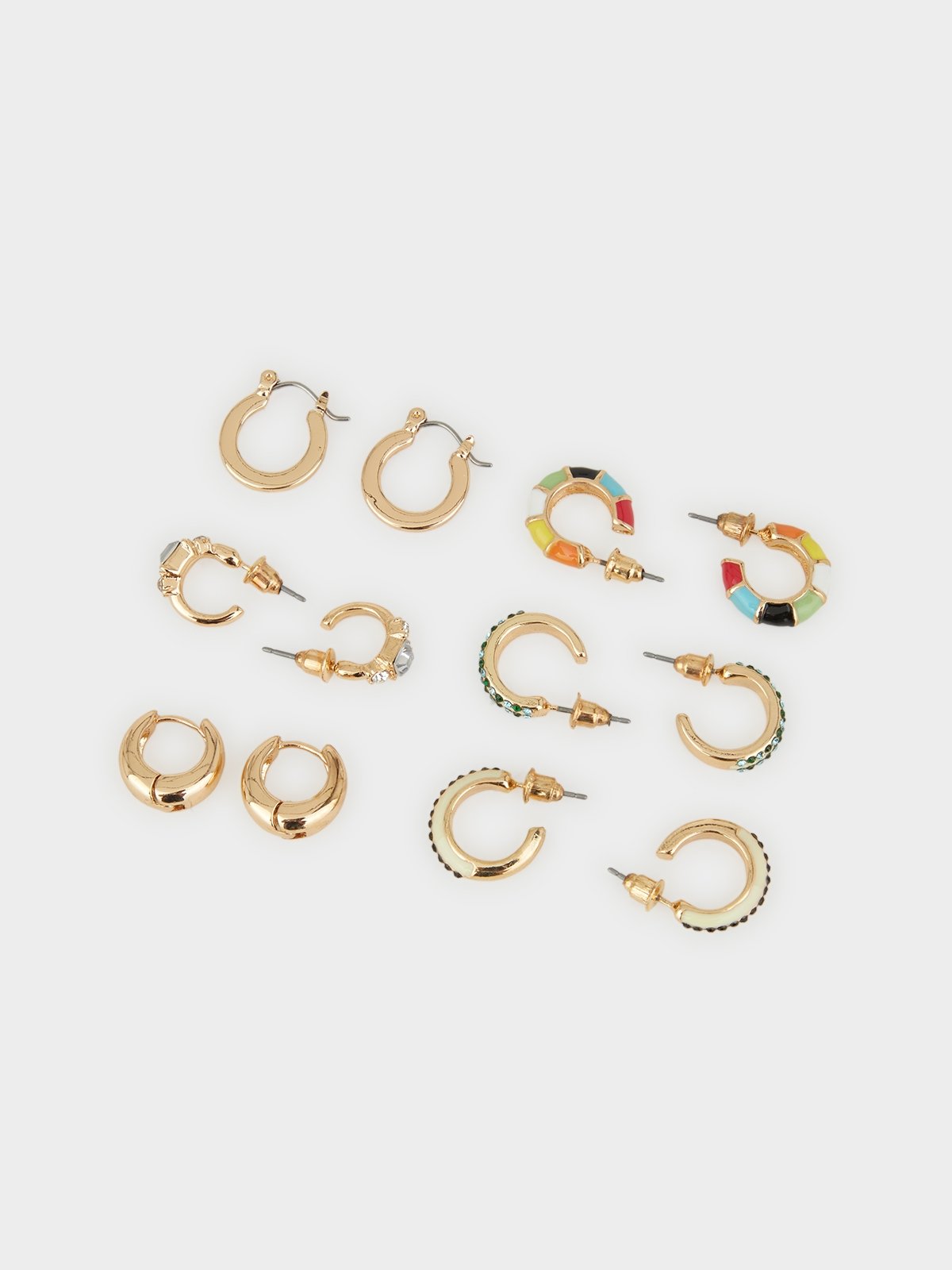 Small stud earrings set gold clearance