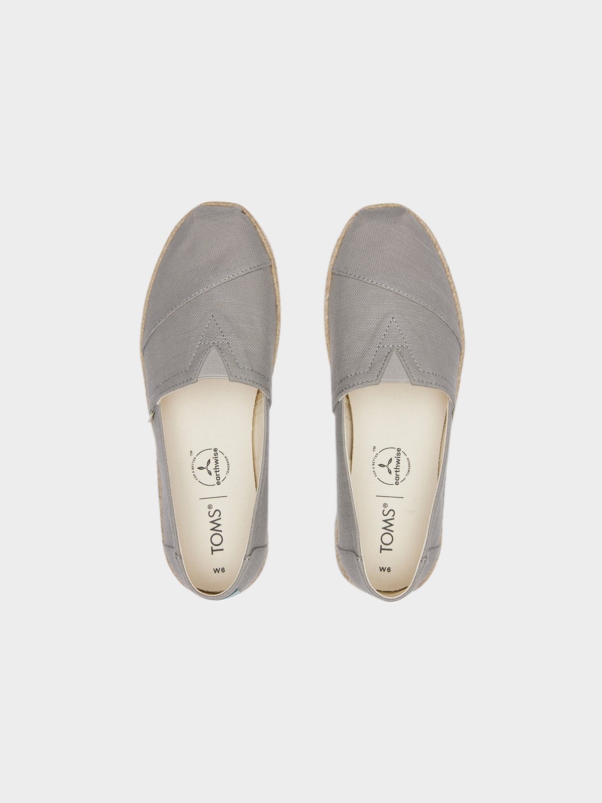Drizzle grey washed canvas new arrivals women's espadrilles