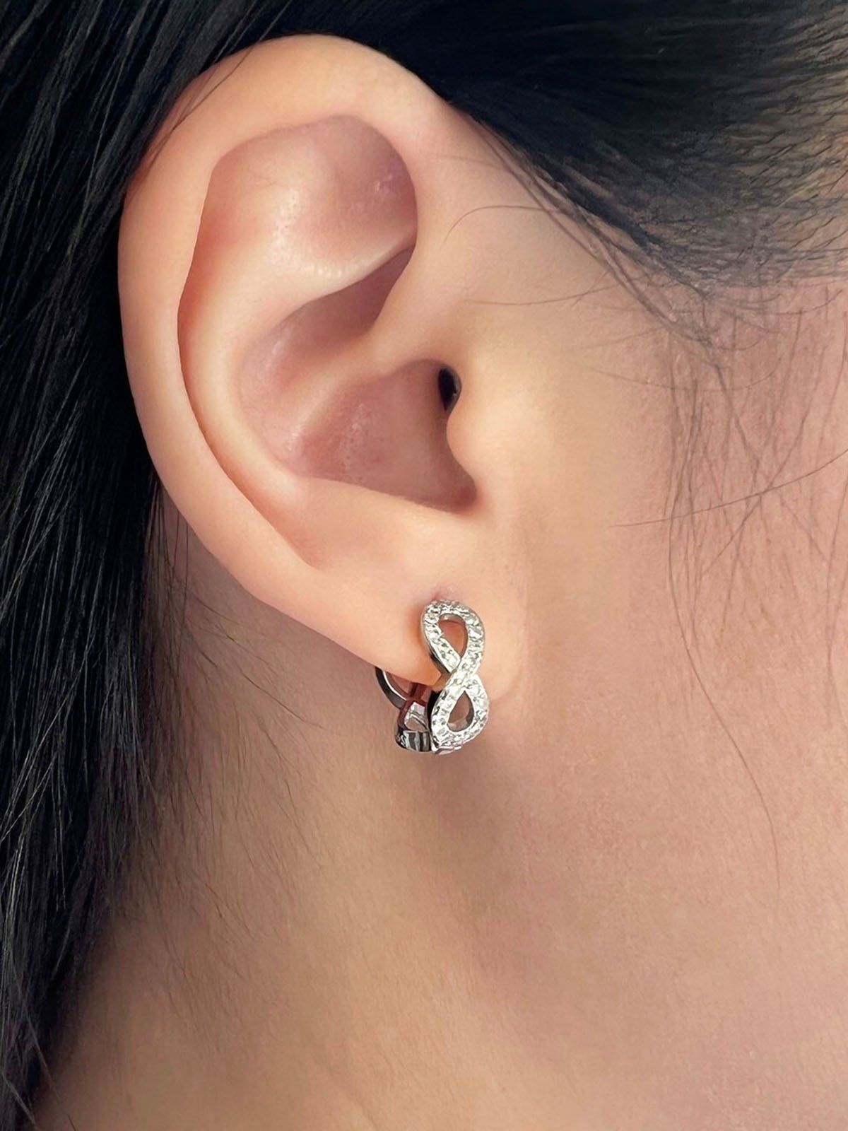 Infinity Earrings Silver Pomelo Fashion