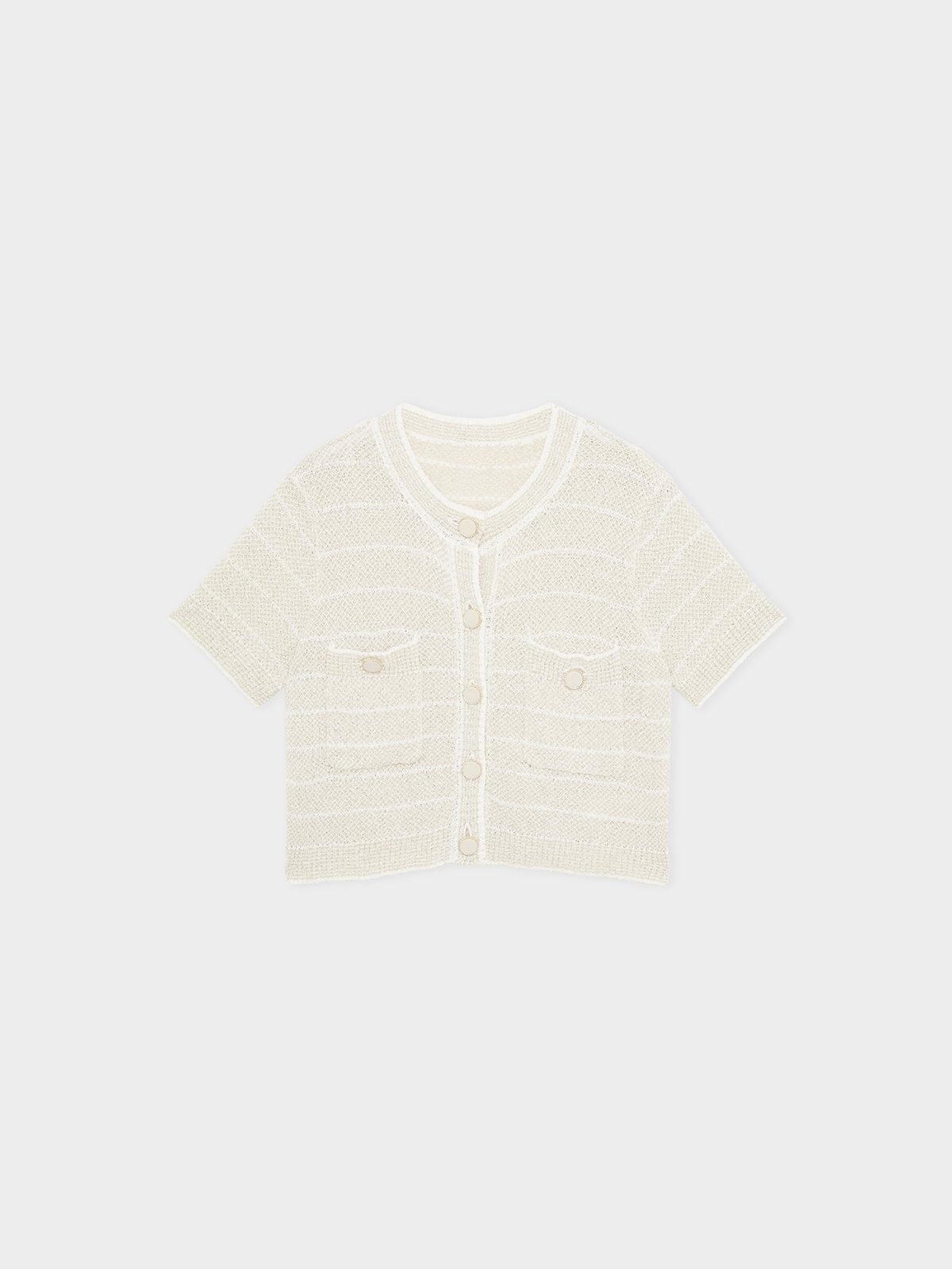 White short clearance sleeve cardigan