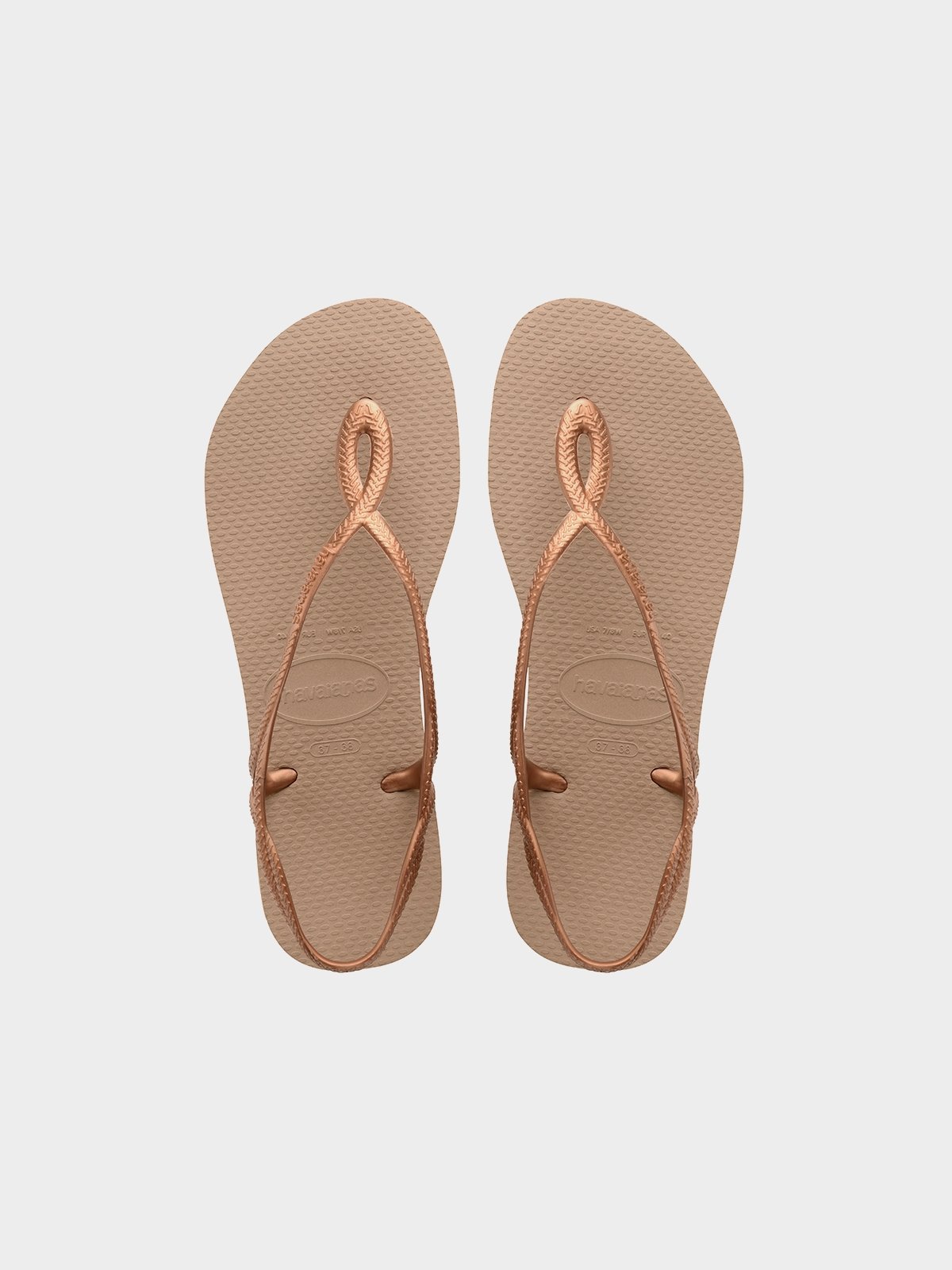 Havaianas Luna Sandals Rose Gold Pomelo Fashion