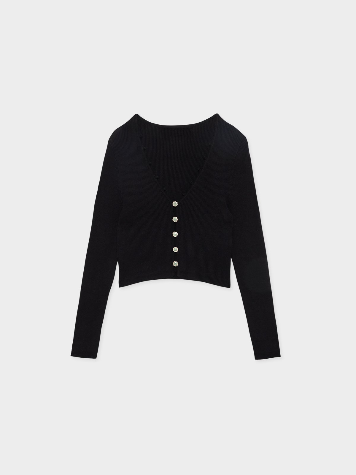 Black bubble deals sleeve cardigan