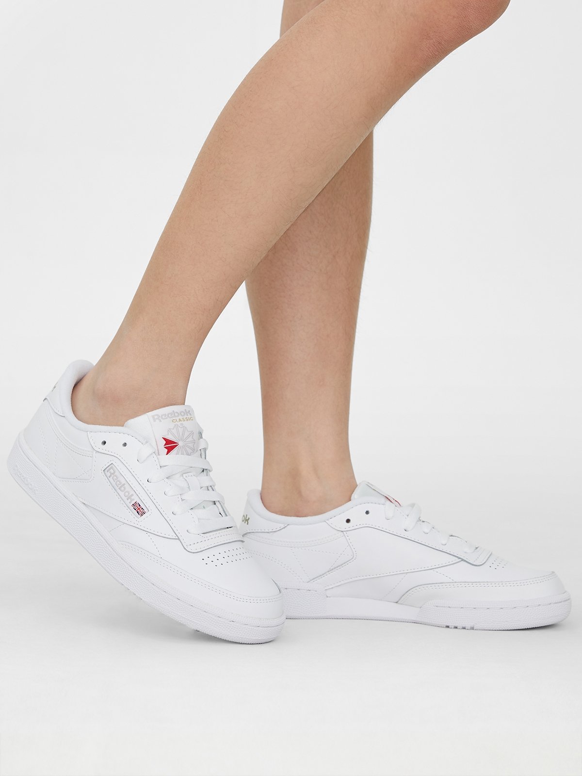 Grey reebok club c outlet