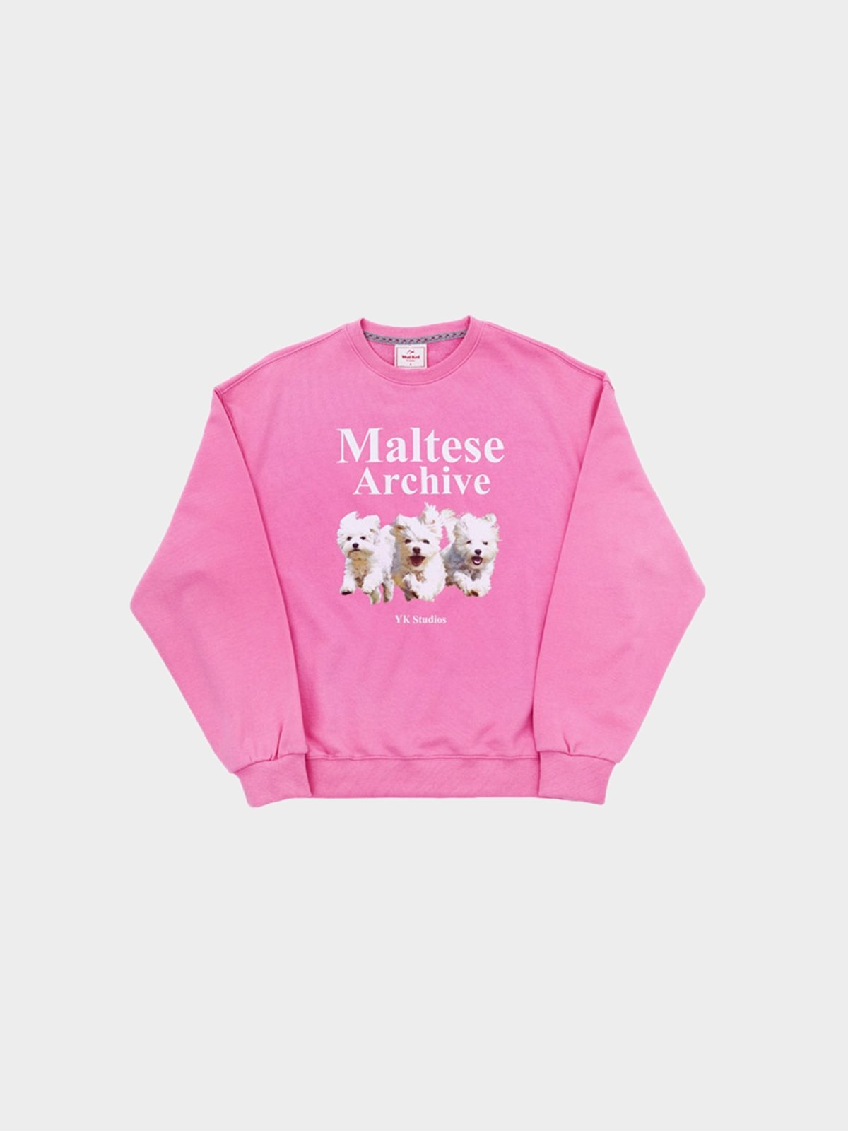 ★ Wai Kei★ Maltese Archive Man to Man Light Pink YKBD01TS Maltese archive line graphic half sleeve tshirts - WaiKei